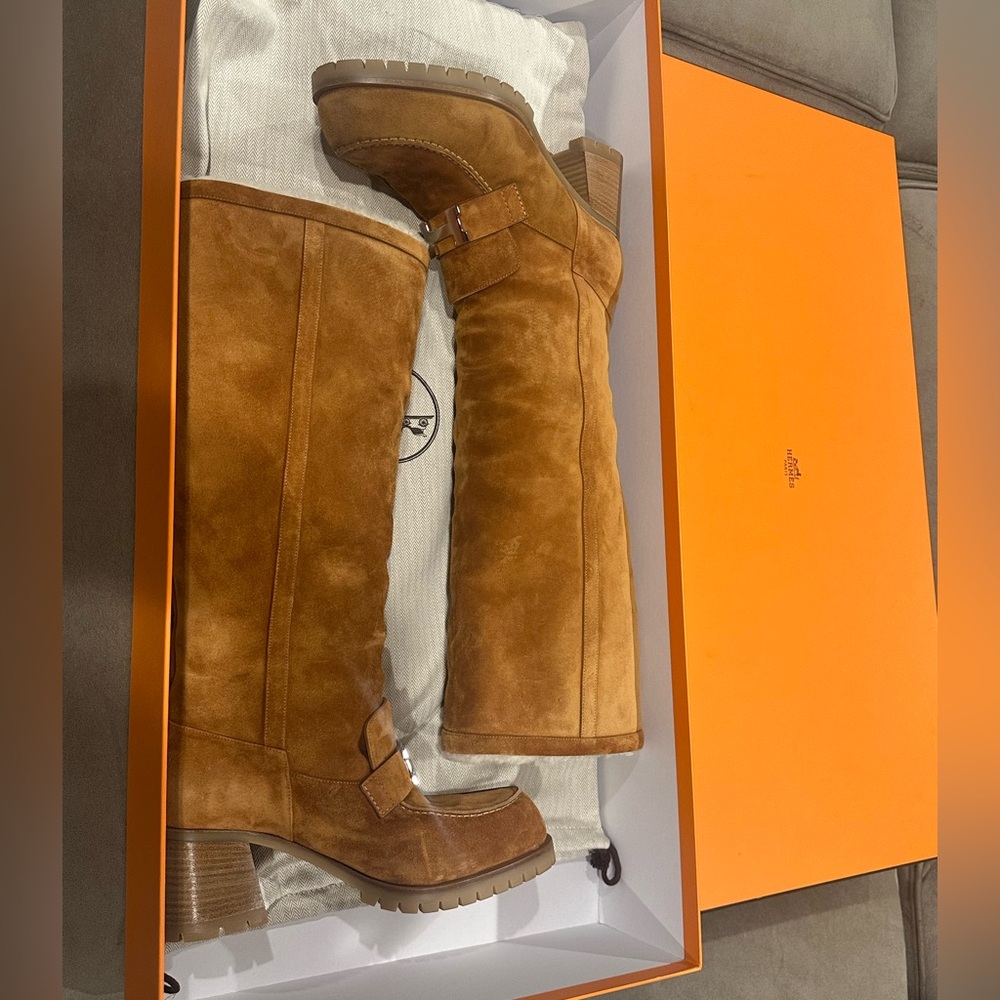 Hermes Suede Boots